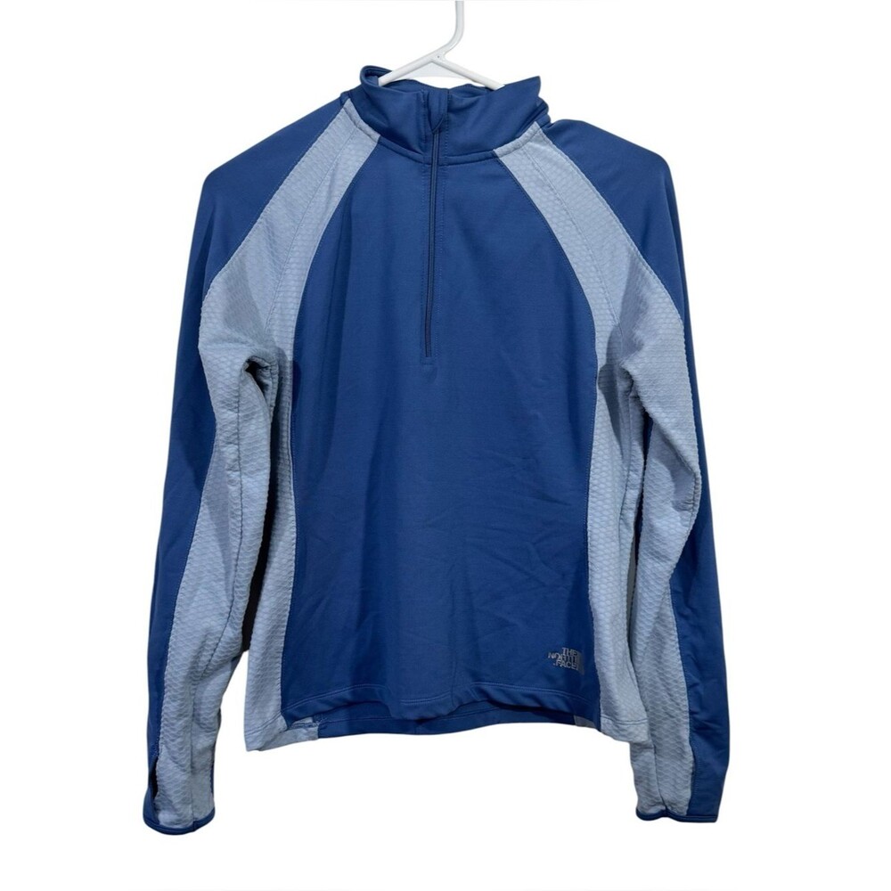 The North Face Flight Series Blue Quarter Zip Textured Pullover Fleece Jacket